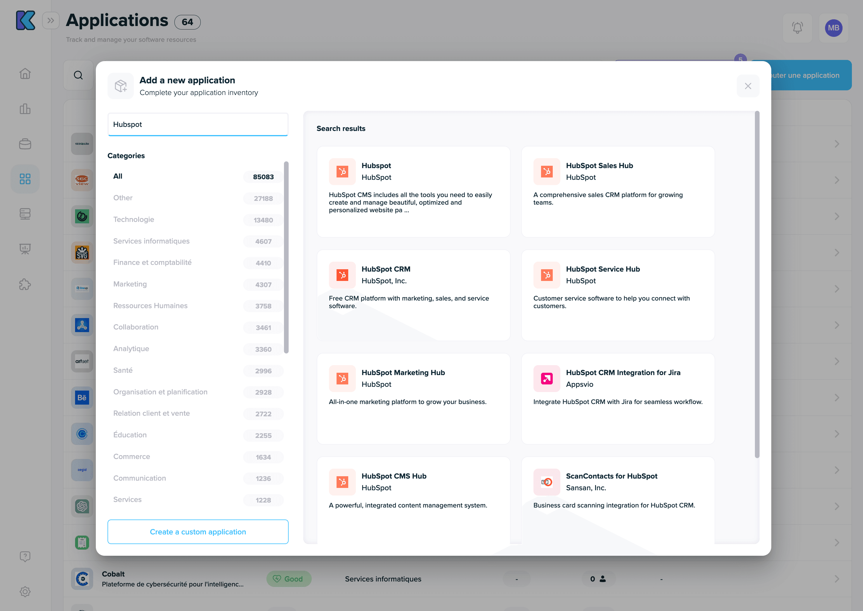 Kabeen application catalog